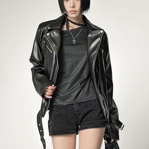 (UNISEX) 페라드 벨트 절개 라이더 자켓 BELTED RIDER JACKET