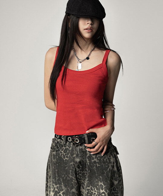 카푸닝 베이직 골지 이너 나시 BASIC RIBBED SLEEVELESS