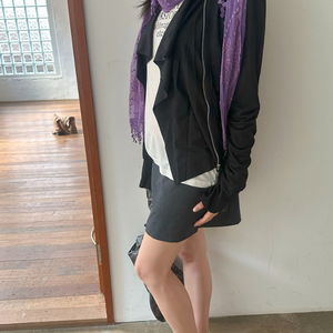 raw suede rider jacket (2color)