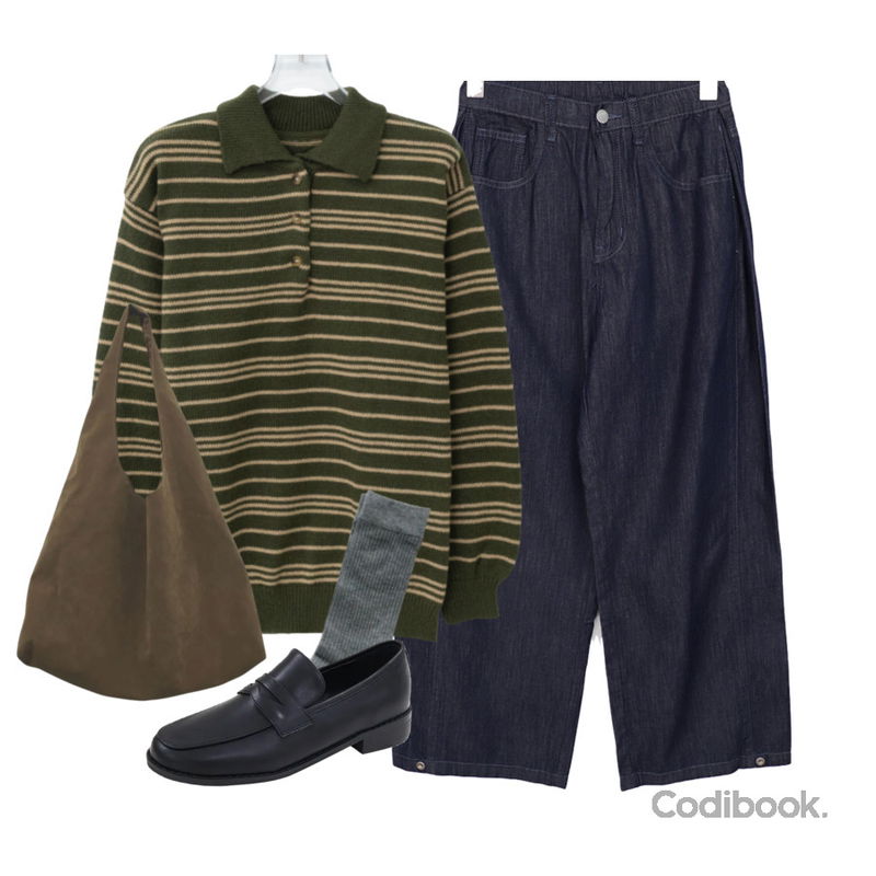 AWAB vivid seethrough socks -9color,WONLOG 베네디 로퍼,DUGGY 호퍼 스웨이드 숄더백 (2color)등을 매치한 코디