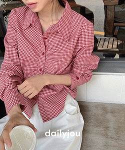 Mardel Standard Shirring Check Shirt