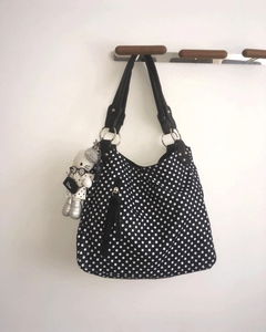 Rumin Dot Polka Dot Studded Big Shoulder Bag