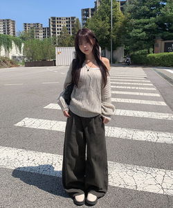 Demon Pintuck Cotton Long Wide Pants