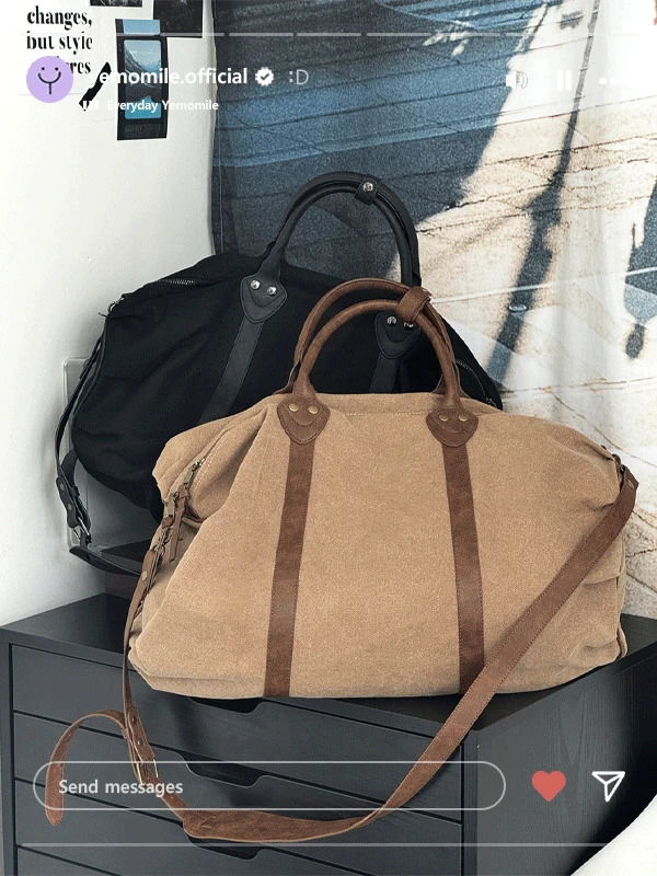 더즈 캔버스 빅 보스턴 백