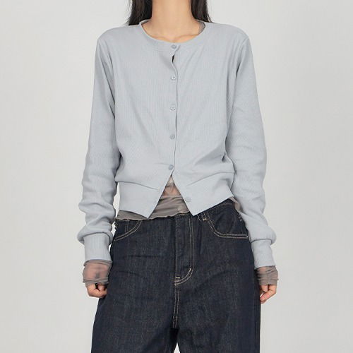 坑條棉質秋日小外套CA008