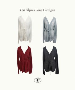 Oat Alpaca Long Cardigan