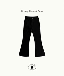 Creamy Flared pants