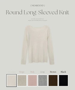 Louis & Ribbed Round Long Sleeve Knitwear - 6 Colors