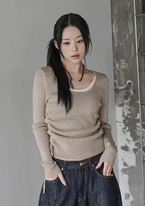 Molling Layered Shirring Knitwear
