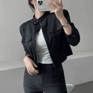 Ganadaran Molve Modern Simple Silver Black Strap Watch