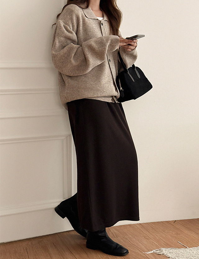 Best-selling banded maxi skirt 83935