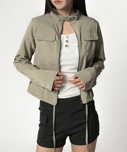 Hayaz Slim Cotton Biker Jacket