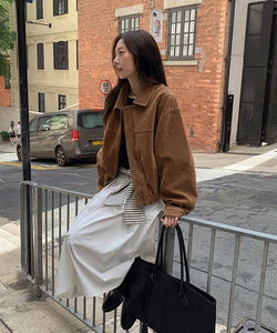 Lessa Banding Suede Jacket - 2 Colors