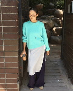 ミルキーボタンアップレイヤードスカート