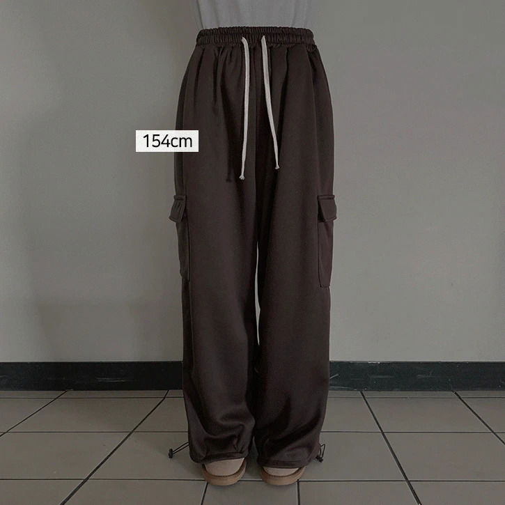 Basic Fleece-lined 7 Fleece-lined banding cargo pants