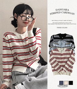 Mui Striped Striped Cardigan