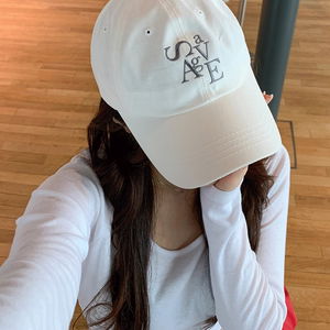 배색 레터링 자수 볼캡 캐주얼 모자 코튼 면 데일리