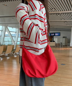 輕盈尼龍半月形肩背包手提包