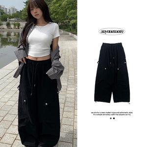 라터 카고 스트링 와이드 팬츠 (2color)