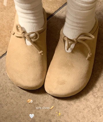 치아바타리본shoes (가을신상스웨이드로퍼,스웨이드슬리퍼)