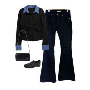 데님,가디건&베스트,숄더백 코디