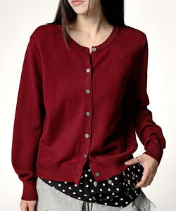 Jemiru Basic Round Knitwear Cardigan