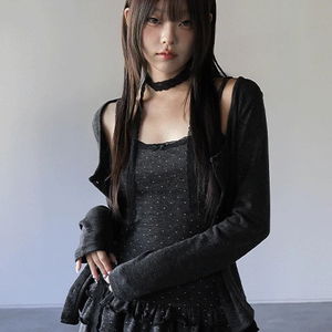 Freak Dot Sleeveless & Cardigan