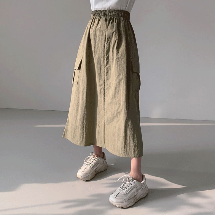 Nylon Washa 4 Banding Cargo Skirt 裙子