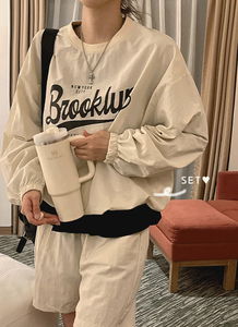 Brock Basrak Windbreaker Sweatshirt+ 5-part Bermuda Banding Training Pants Set (3 Colors)