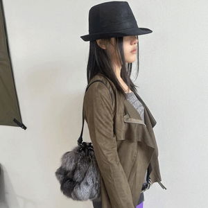 mink bucket bag