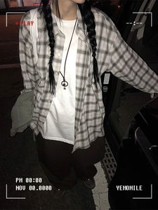 ミューズオーバーフィットチェックシャツ