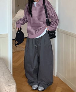 니브 와이드 투웨이 코튼 팬츠