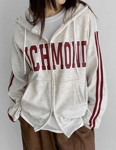 2ライントラック7フードジップアップカーディガン