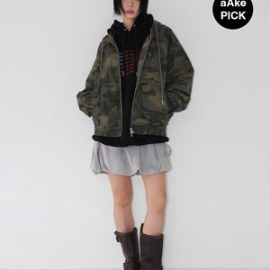 CAMO HOODED JUMPER (khaki / brown)