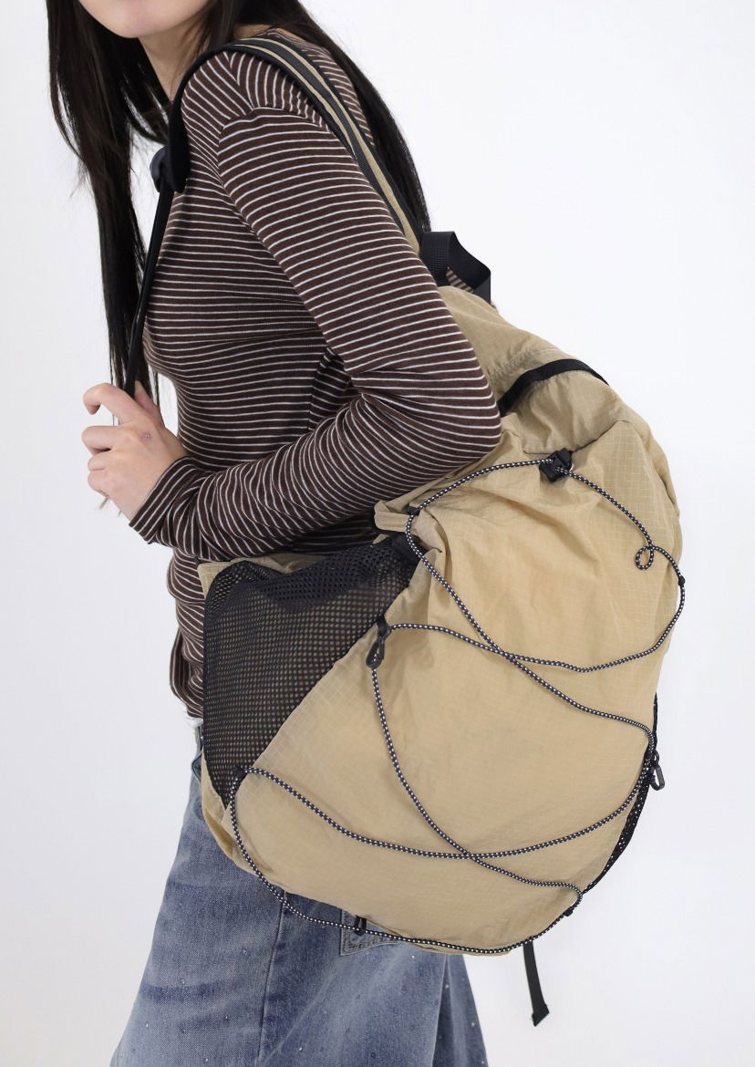 諾亞抽繩尼龍後背包