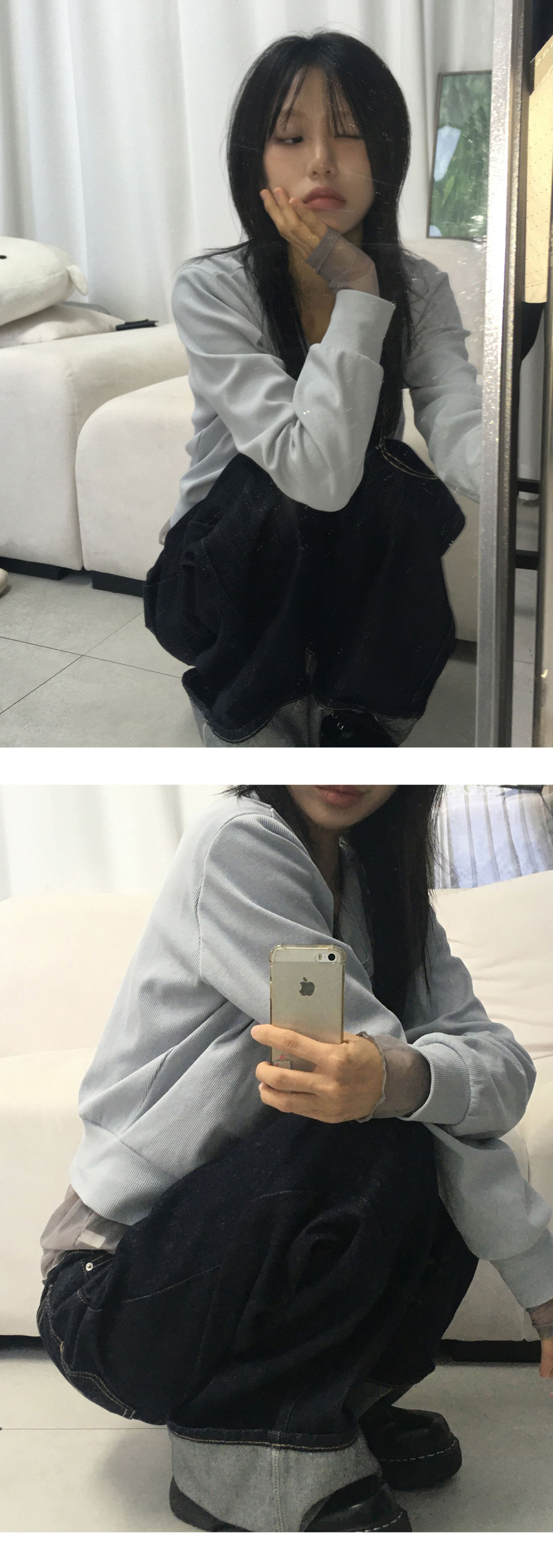 바지 모델 착용 이미지-S3L12