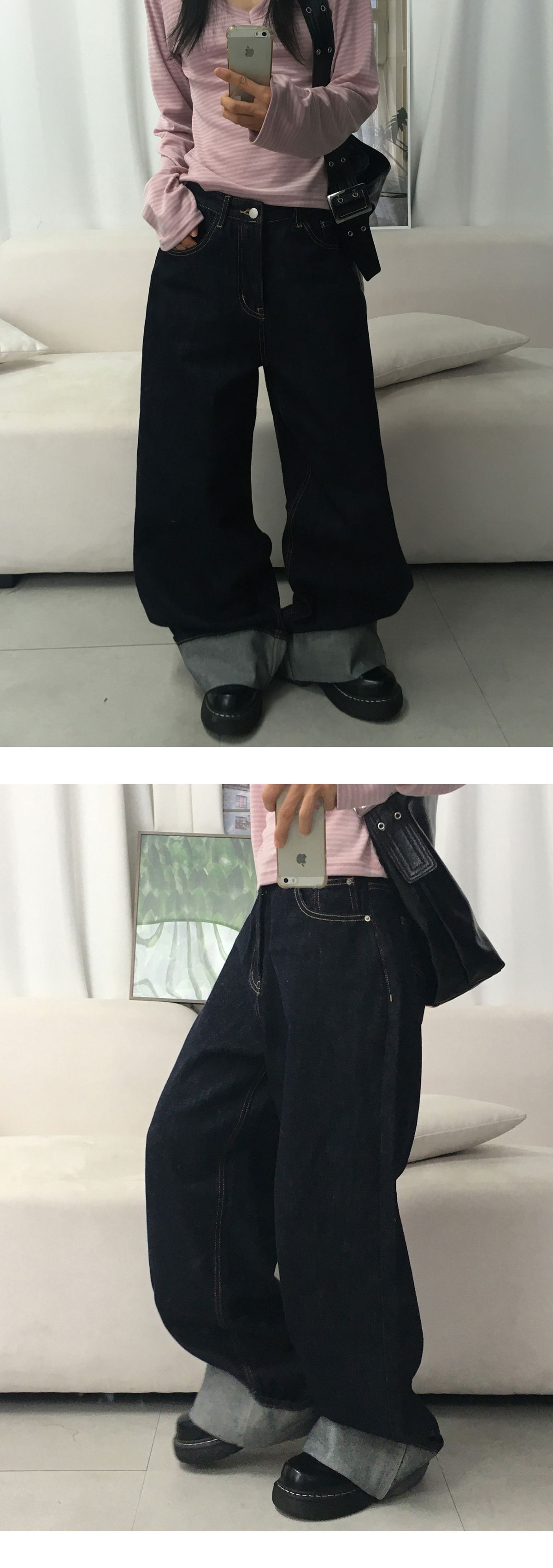 바지 모델 착용 이미지-S3L10