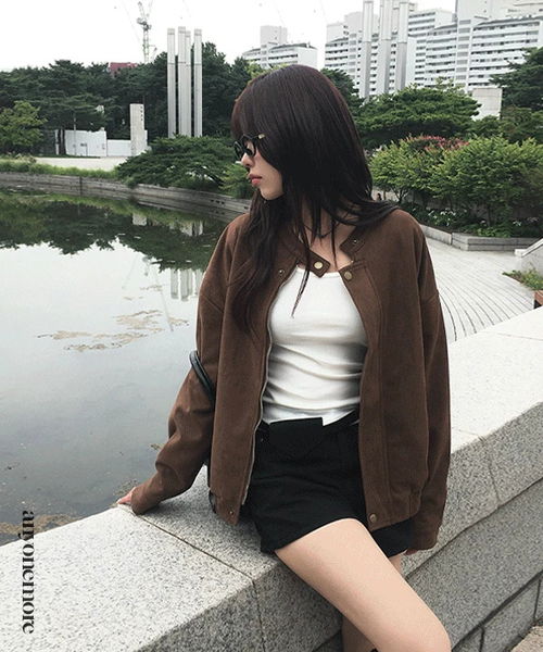 덤브 스웨이드 블루종 자켓 (2color)