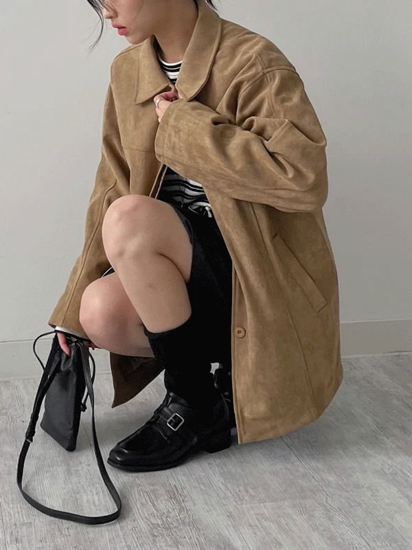 Cube Suede Single Half Jacket