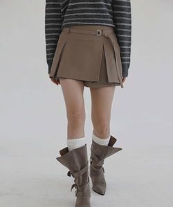 Alu Strap Set Pleated Pants Skirt