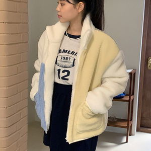 컬러블록 덤블점퍼