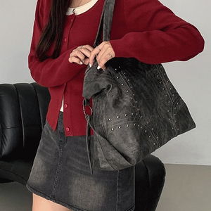 틴브디 빈티지 스터드 빅 숄더 백
