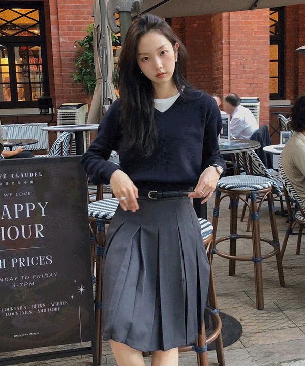 Vientiane V- V-Neck Shibori Long Sleeve Knitwear - 6 colors