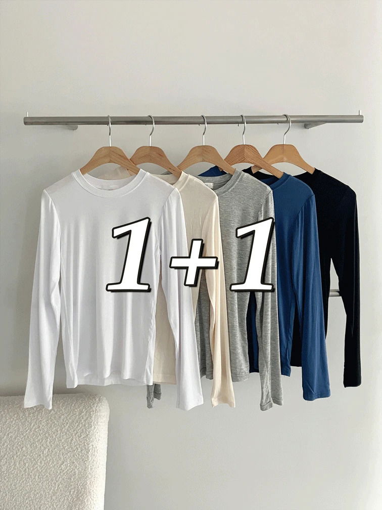 1 + 1 모찌 롱슬리브 T