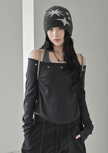 커린 레이어드 아일렛 티셔츠