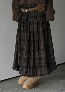 ダスクチェックロングスカート