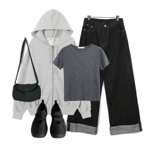 jeans,Zip-up,ShortSleeve 코디