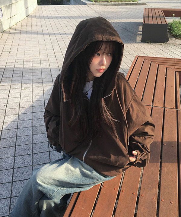 Leme Overfit Hooded Cotton Jacket Jacket