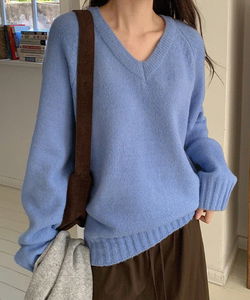 Sotren Loose-fit V-Neck Knitwear - 7 Colors