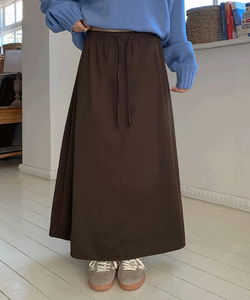 Yusrin Banding String A-Line Long Skirt - 3 Colors